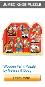Jumbo Knob Wooden Farm Puzzle by Melissa and Doug